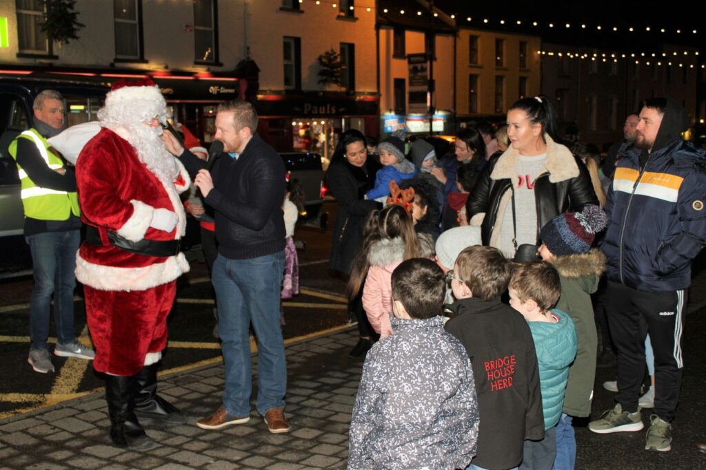 James King meets Santa in Mohill